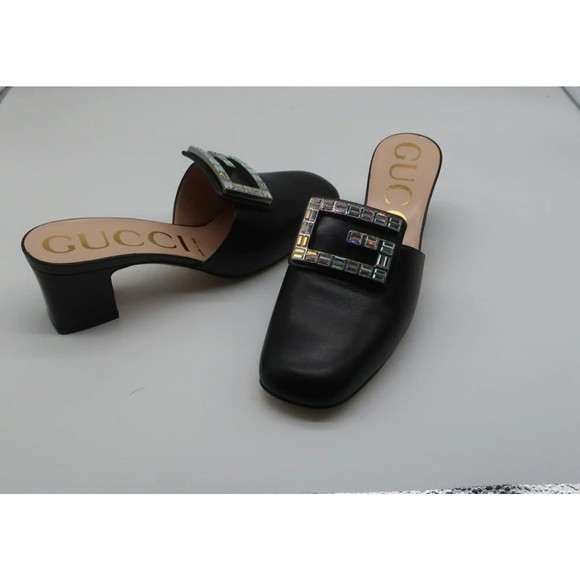 Gucci Shoes - NEW Gucci Madelyn Mules Black Crystal Size 38